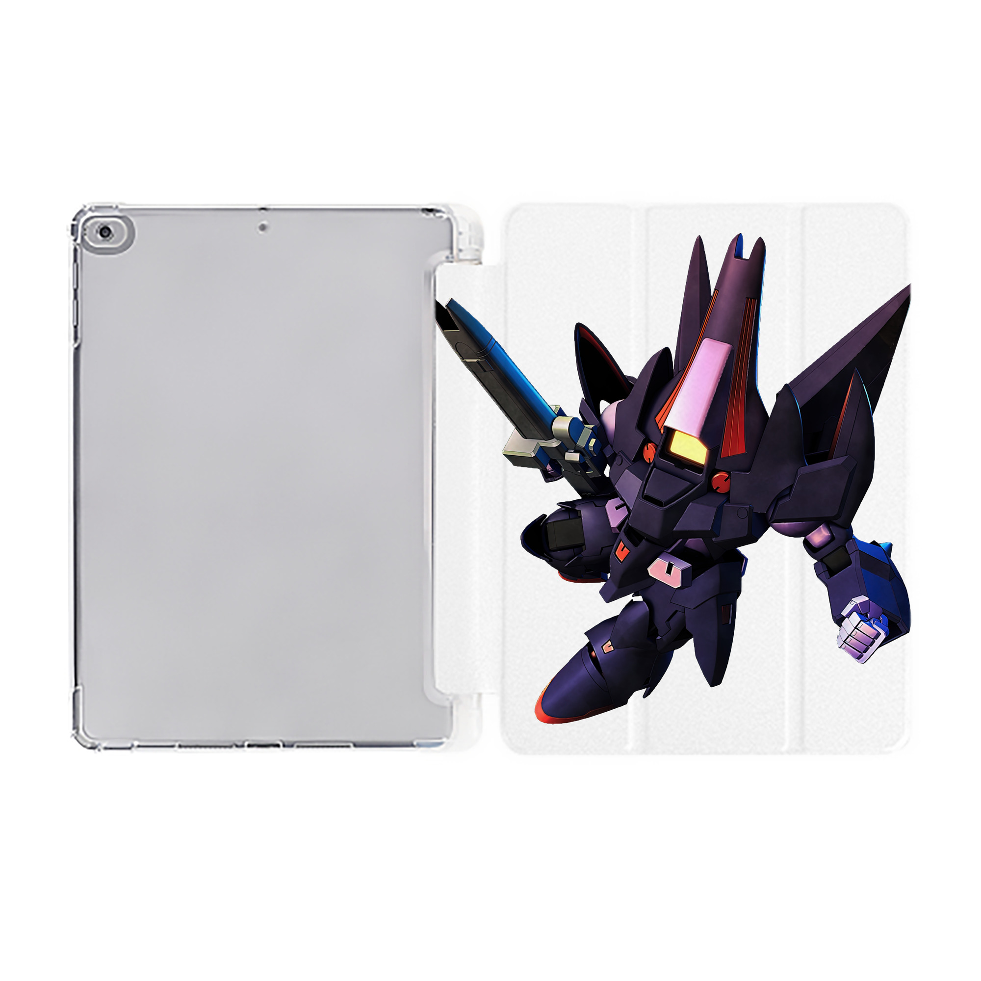 （画像用） 機動戦士ガンダム Mobile Suit Gundam IPad ケース ペン収納付き 三つ折りスタンド PUレザー×シリコン 対応機種9.5/10.5/10.9インチ
